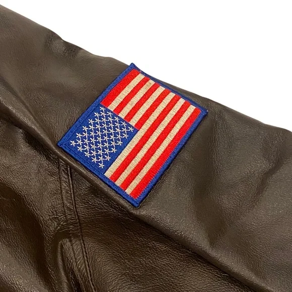 Bunkers Bay Leather Bomber Jacket - Top Gun Dealer Undercover w/ Patches - 3XL - Picture 7 of 9